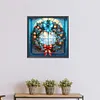 Christmas Wreath-Paint by Numbers Acrylic Painting 40*40CM