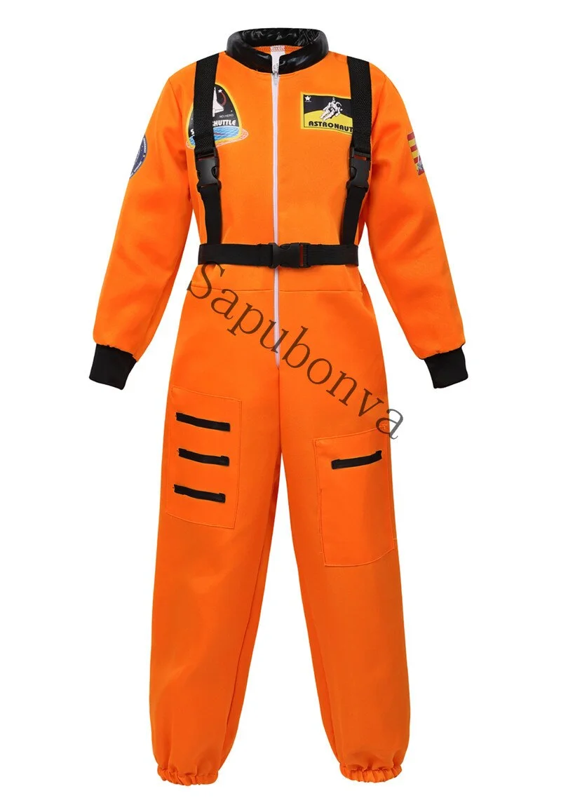 Astronaut Costume for Kids Space Suit Jumpsuit Role Play Boys Girls Teens Toddlers Children's Astronaut Cosplay Halloween Blue