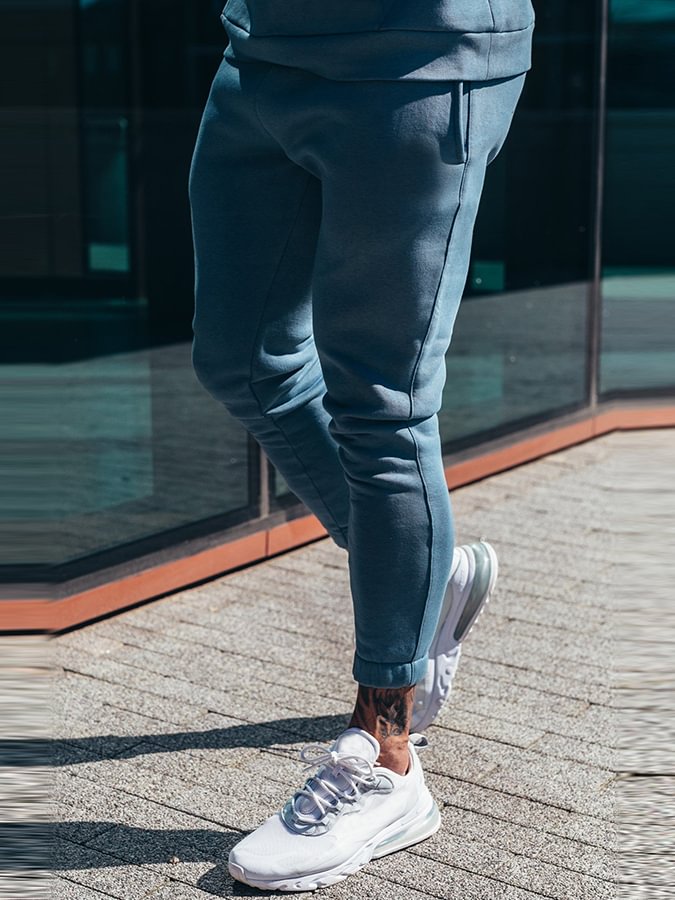 Men's Blue Casual Sport Pants