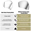 Pour Shield Stainless Steel Food Processor Attachment Safety Shield for Kitchen Aid Stand Mixers and Dishwasher Safe