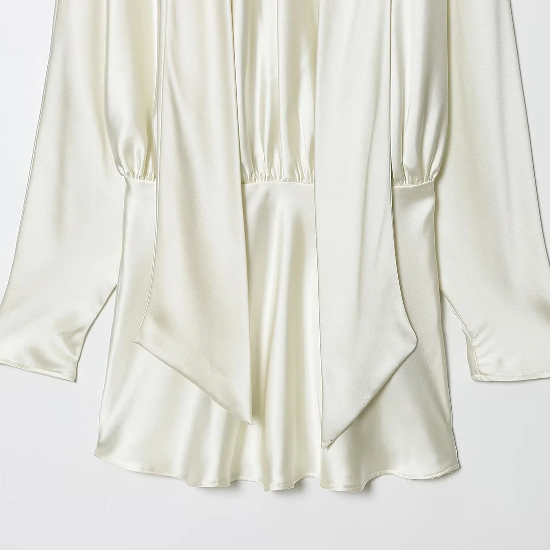 Nigikala Nigikala New Fashion Temperament Women's Silk And Fern Texture Scarf Dress 4661215