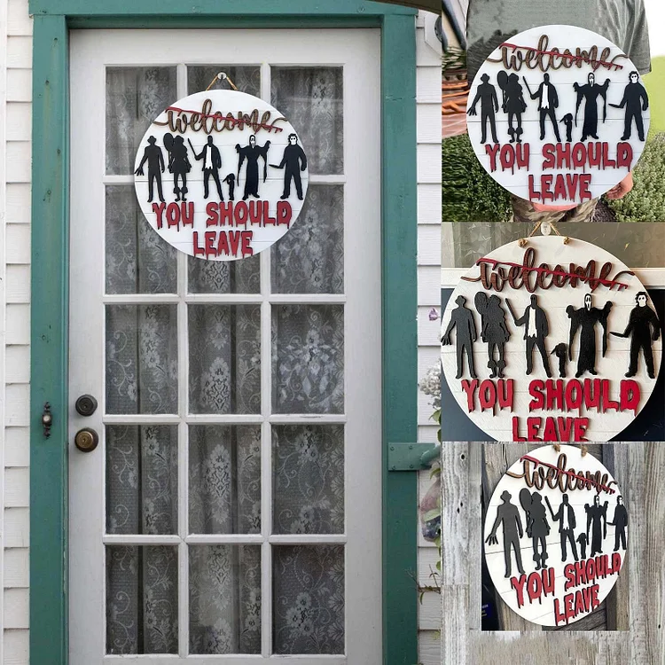  Horror Welcome Sign Door Hanger  - tree - Codlins