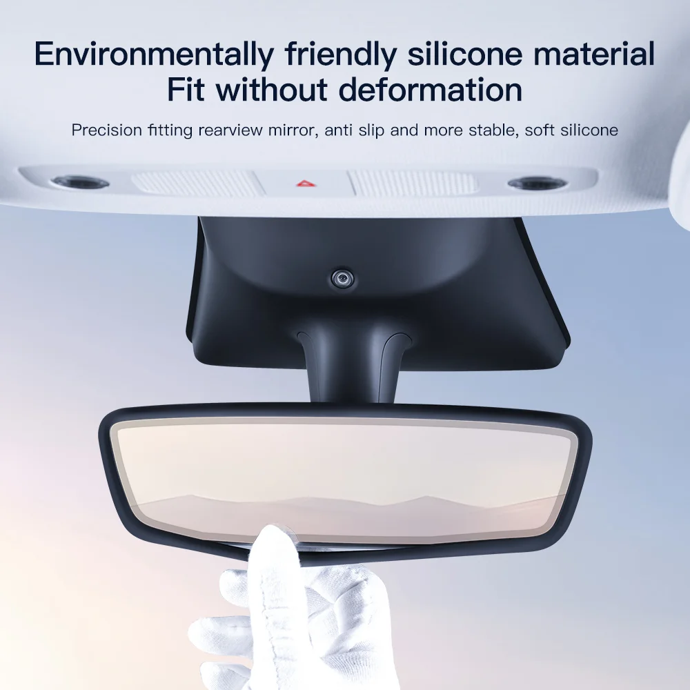 YONZEE Tesla Inner Rearview Mirror Protective Silicone Cover For Model 3/Y
