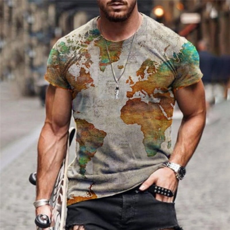Casual Summer Slim Print Thin Youth T-shirt Trend | EGEMISS