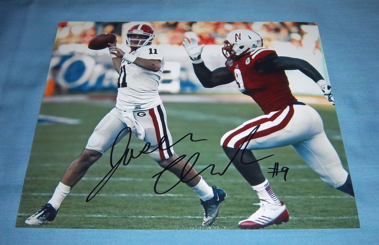 Nebraska Huskers Jason Ankrah Signed Autographed 8x10 Photo Poster painting Aaron Murray