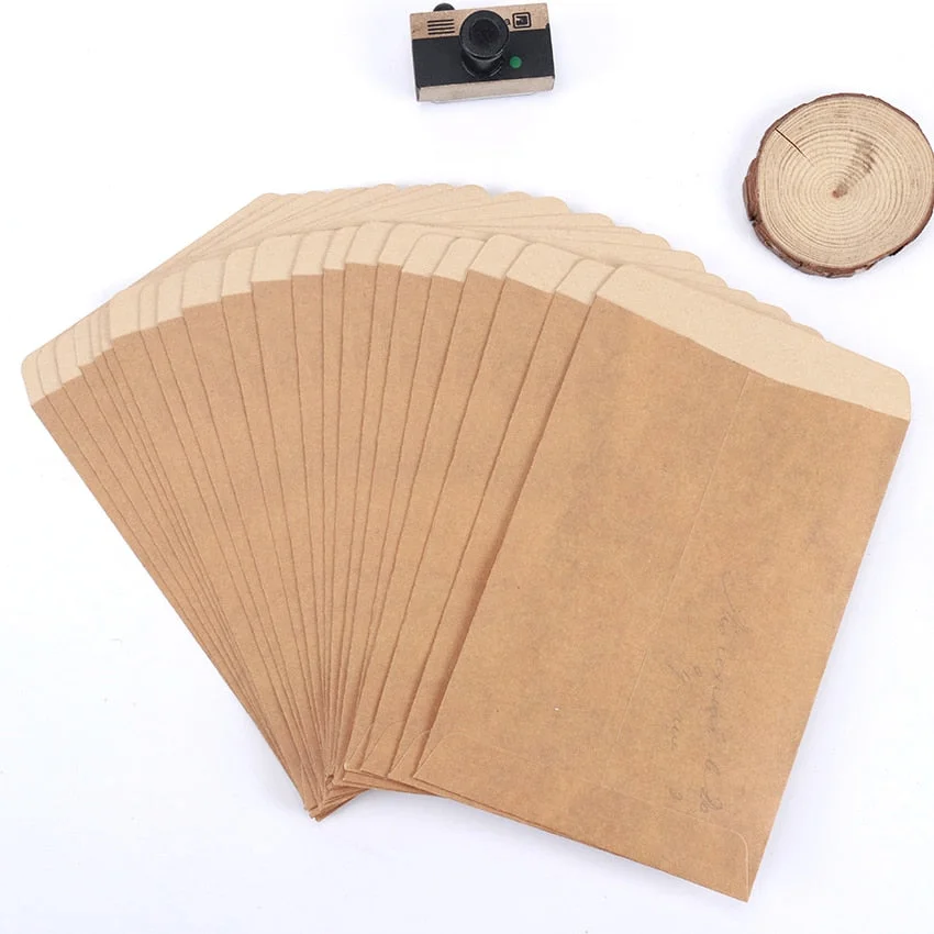 10PCS/Lot Paper Envelopes Vintage Kraft Envelopes Invitation Envelope Postcard Cover Paper Stationery Envelopes Gift