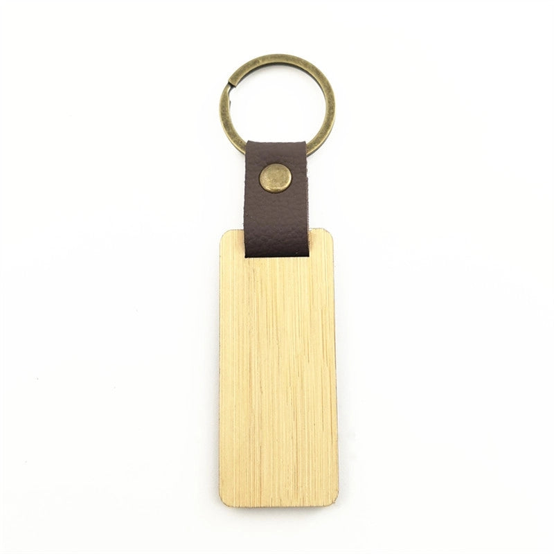 Classic Style Commute Solid Color Wood Unisex Bag Pendant Keychain