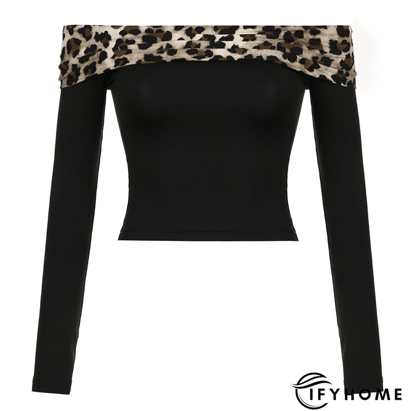 Leopard Split Joint Casual T-Shirt | IFYHOME