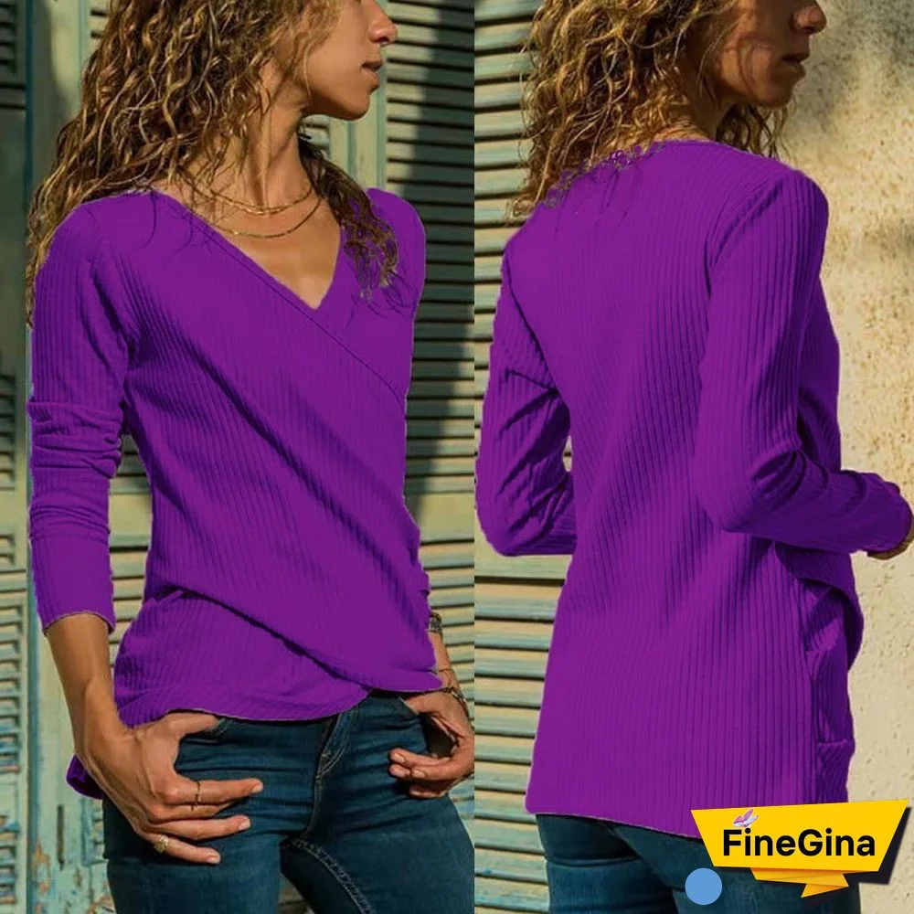 Leisure Cross V Neck Top