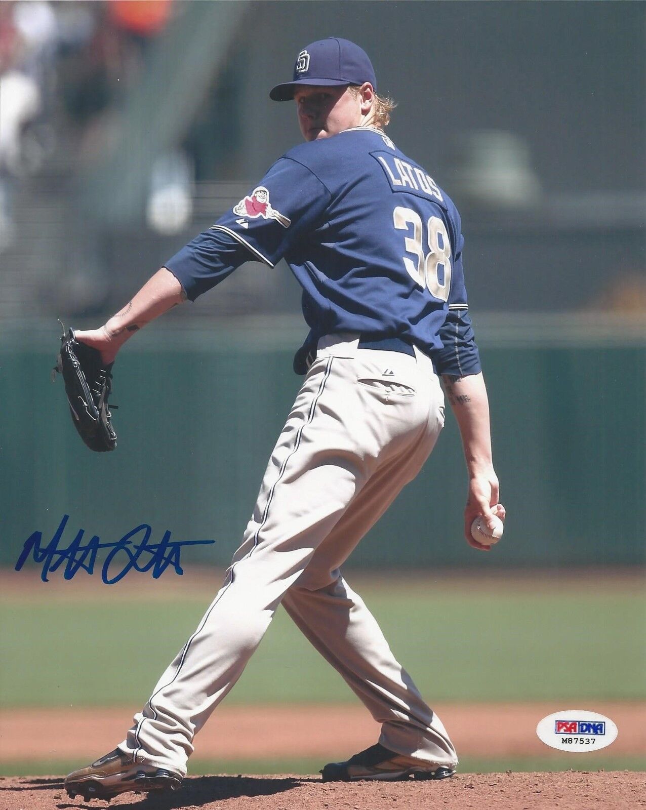 Matt Latos San Diego Padres signed 8x10 Photo Poster painting PSA/DNA# M87537