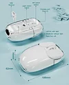 Wireless Gaming Mouse,Portable Dual Mode (2.4GHz+BT5.0) Fully Transparent Cute Mice,Battery Digital Display,RGB Backlight Rechargeable Silent Mice,for Laptop/iPad/Phone/PC/Mac