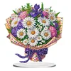 (US Local)Flower Double Sided Effect Table Top Diamond Painting Desktop Ornaments Kit (Daisy)