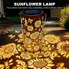 LED Hollow Iron Decor Light Solar Powered Hollowed Hanging Light IP55 Waterproof Rust Proof for Patio Yard Lawn Backyard Decor