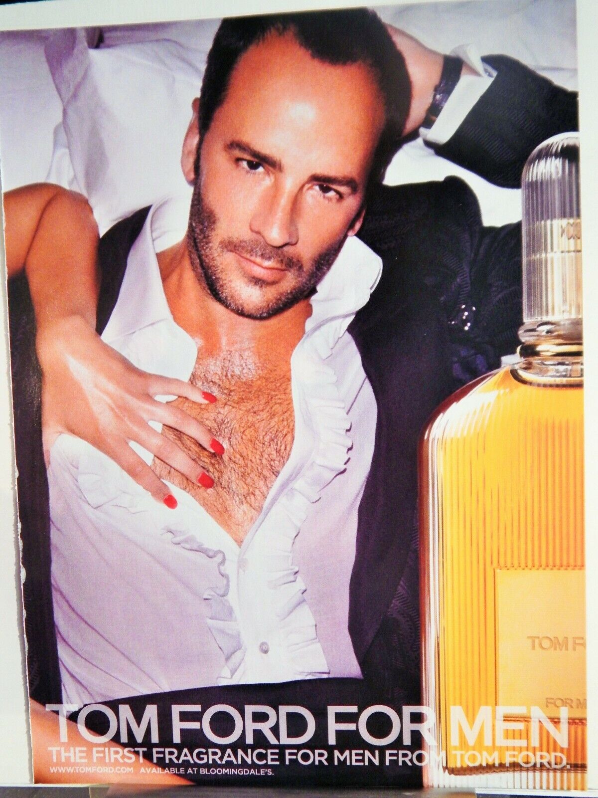 TOM FORD FOR MEN FINE FRAGRANCE 2007 VTG Photo Poster painting AD, RARE EPHEMERA