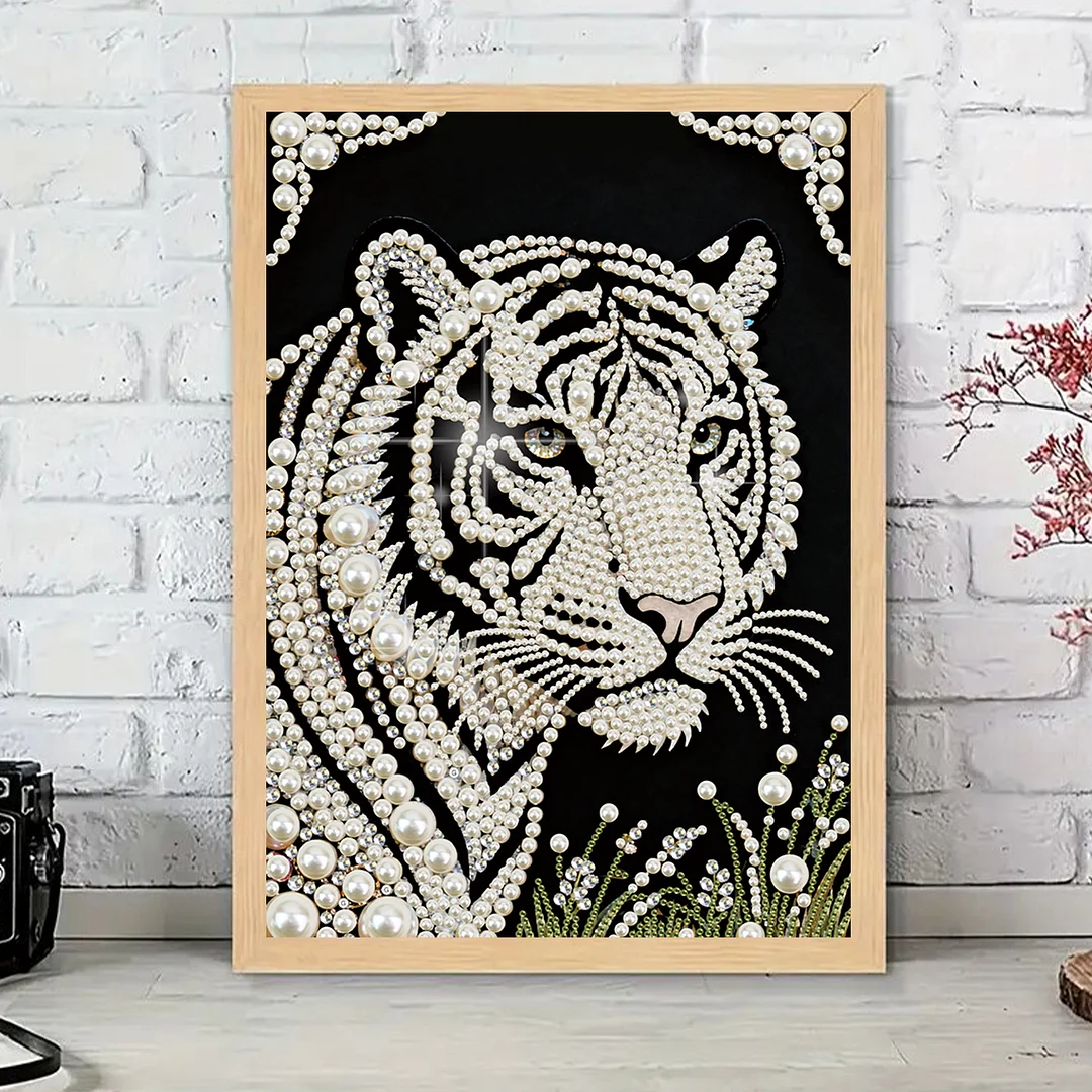 Tiger Special Shaped 5D DIY Partial Drill Diamond Painting Kit Home Art 30x40cm