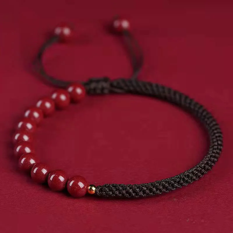 Cinnabar King Kong Knot Blessing String Bracelet