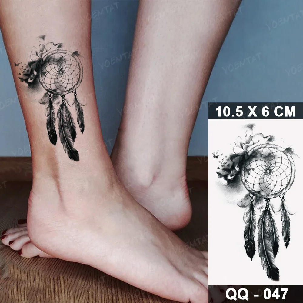 Sdrawing Plant Waterproof Temporary Tattoo Sticker Woman Girl Man Color Flower Flash Tatoo Ankle Body Art Transferable Fake Tatto