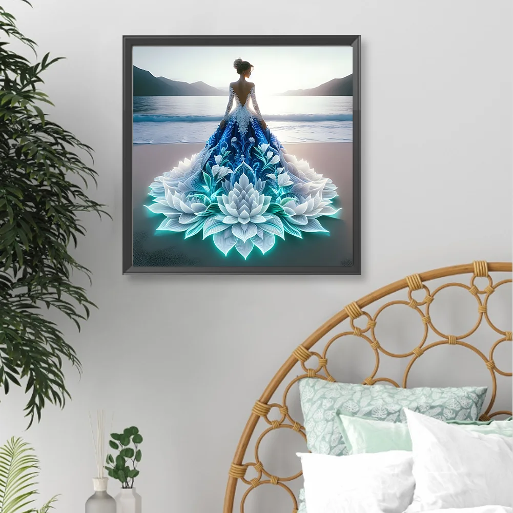 Diamond Painting - Full Round Drill - Gorgeous Skirt Beauty(Canvas|40*40cm)