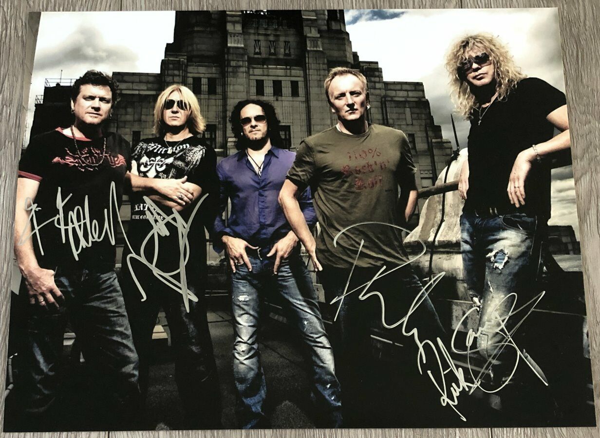 DEF LEPPARD JOE ELLIOTT +3 SIGNED AUTOGRAPH 11x14 Photo Poster painting A w/EXACT PROOF