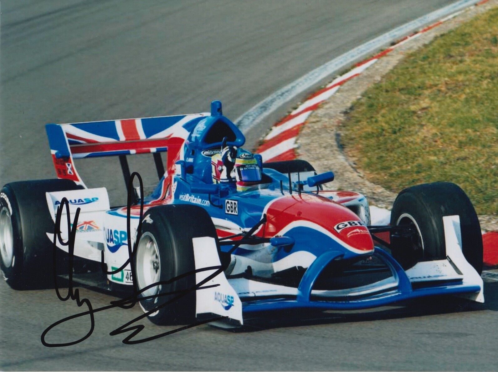 Oliver Jarvis Hand Signed 8x6 Photo Poster painting - A1GP Autograph F1 1.