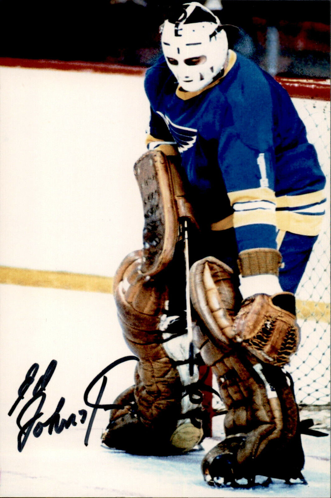 Ed Johnston SIGNED autographed 4x6 Photo Poster painting ST LOUIS BLUES