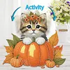 uk.everydayedeals DIY Diamond Painting Acrylic Bobble Head Decoration - Cat Pumpkins