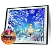 Diamond Painting -DIY Round Drill Moon Snow Church(60x50cm)