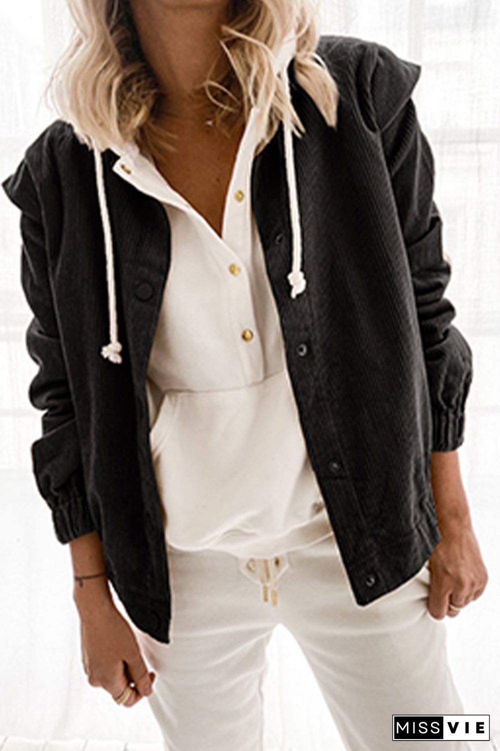 Casual Solid Patchwork Buckle Turndown Collar Outerwear(5 Colors)