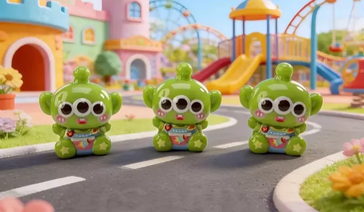 Mini green monster resin charms