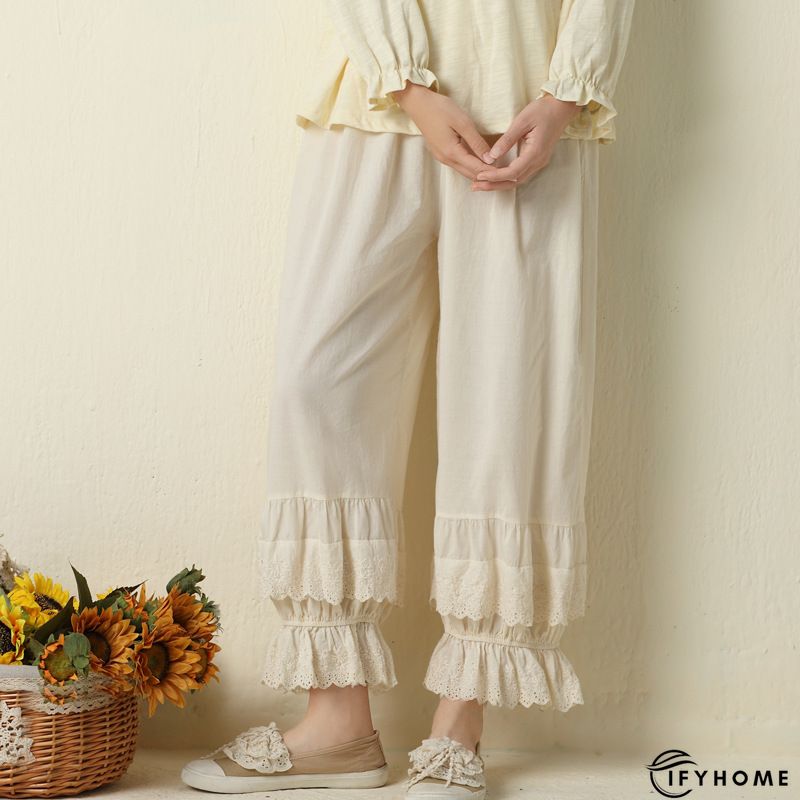 zolucky Linen Folds Pants | IFYHOME