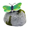 Solar Butterfly Garden Statue Waterproof Imitation Stone Landscape Light for Outdoor Yard Patio Decor for Women Mom Grandma