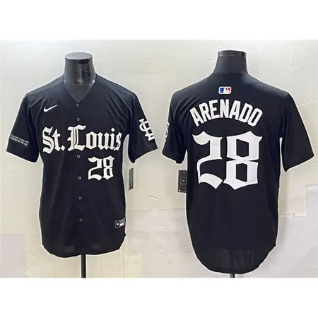 Youth St. Louis Cardinals #28 Nolan Arenado Black "Gothic Legacy Edition" Vapor Premier Limited Stitched Baseball Jersey