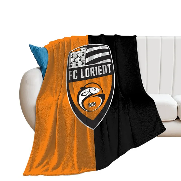FC Lorient Caen Couvertures De Jet En Flanelle Pour Canapé Couvertures Pour Climatiseurs