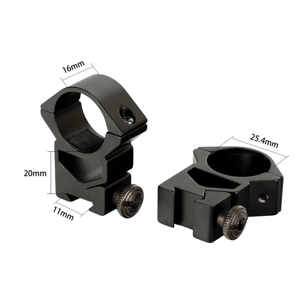 ohhunt® 25.4mm 30mm Diameter 11mm Dovetail Ring Mount Med High Profile