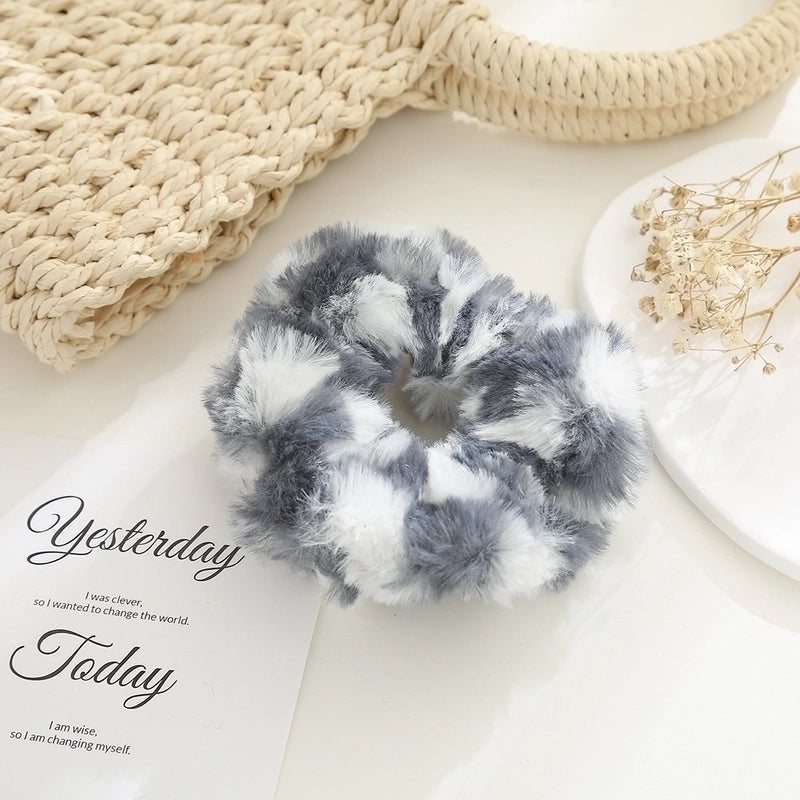 Cute Sweet Color Block Cloth Rib-knit Hair Tie