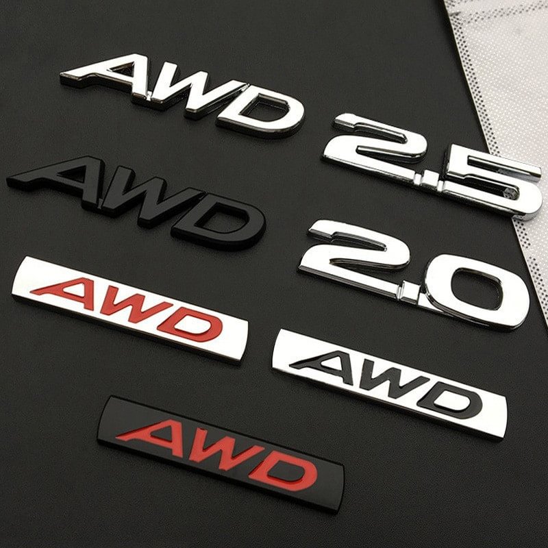 Metal AWD Car Trunk Rear Fender Emblem Badge Decals Sticker 4WD SUV voiturehub dxncar