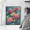 Water Lily Full Stamped Cross Stitch 14CT 2-Strand 33x41cm Backstitch