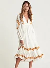 Bohemia Deep V-Neck Embroidered Maxi Dresses