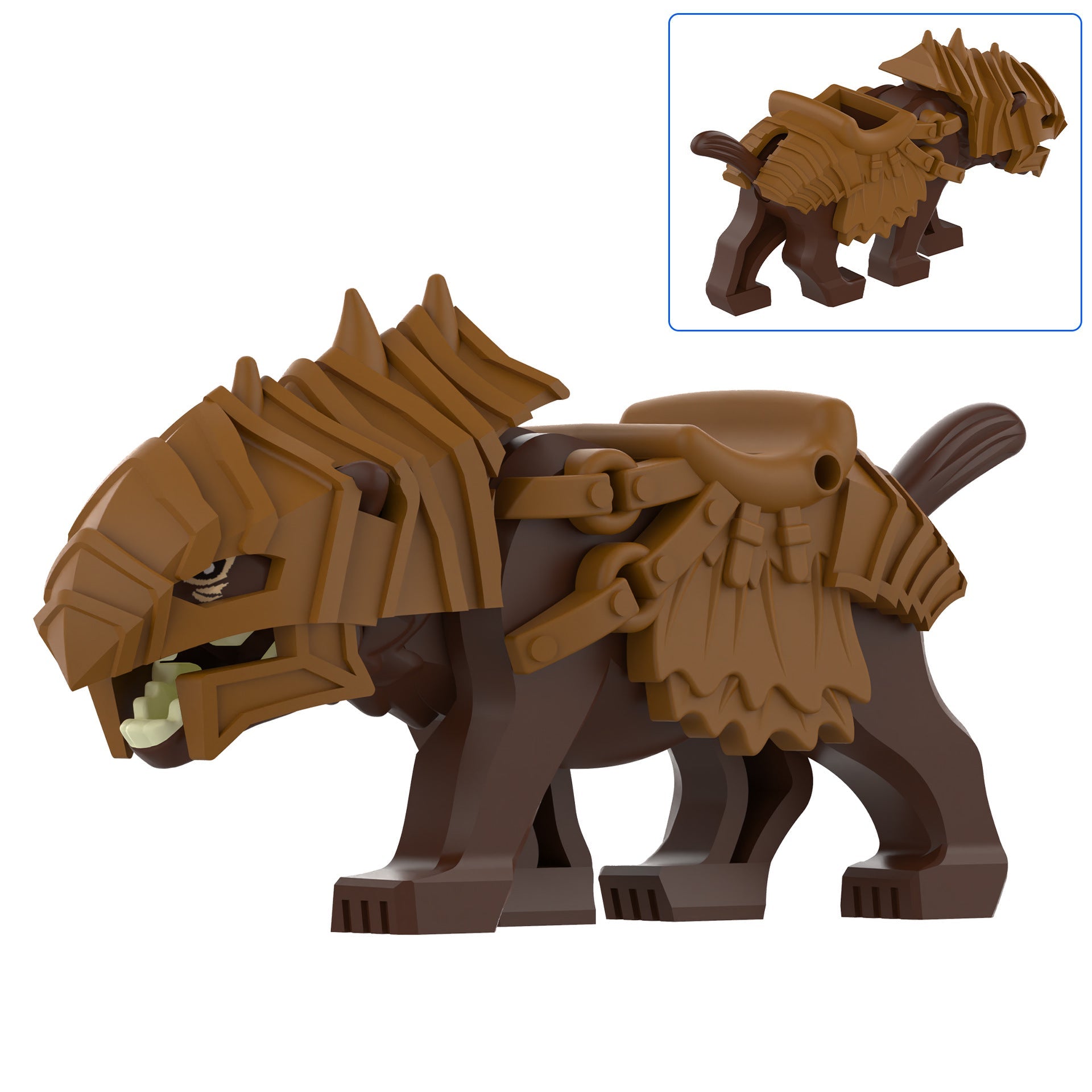 Brown Wargs Armored Custom Lord of the Rings Minifigure Minifigure Bricks monstertoys
