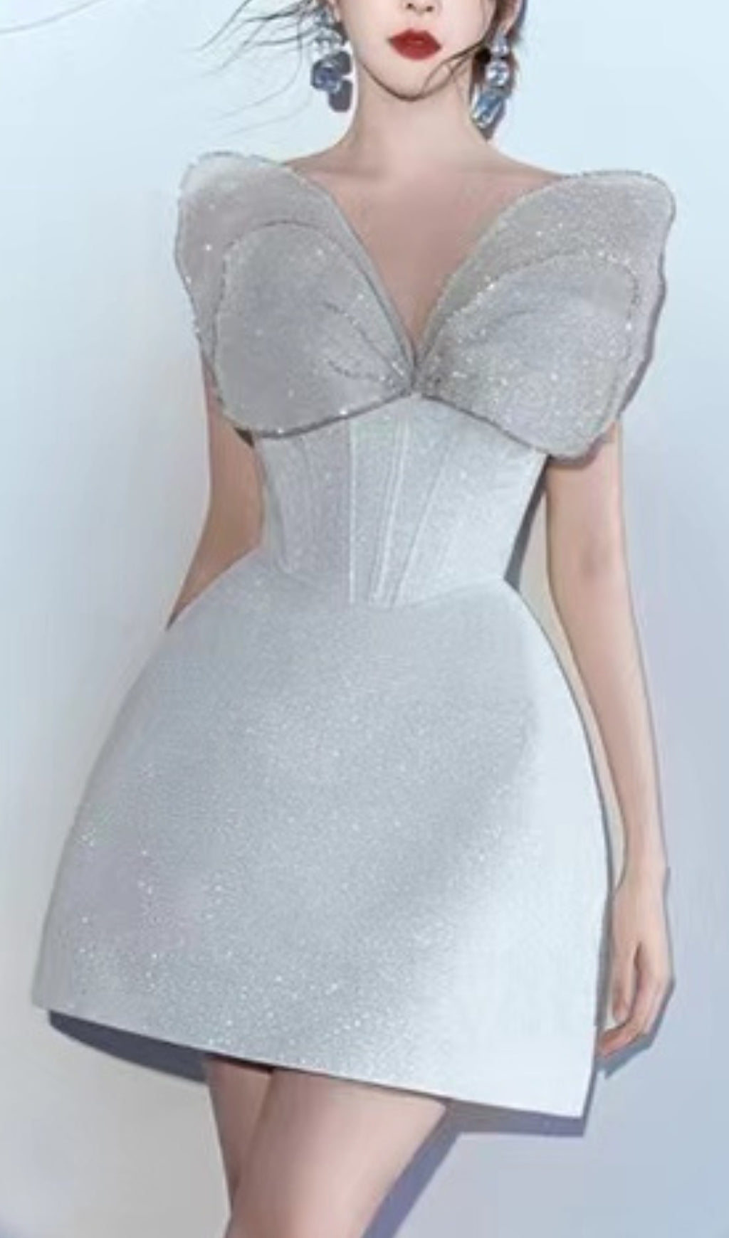 Bow Strapless Mini Dress