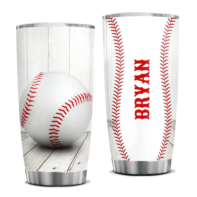 Personalized Baseball Stainless Steel Mug|M32