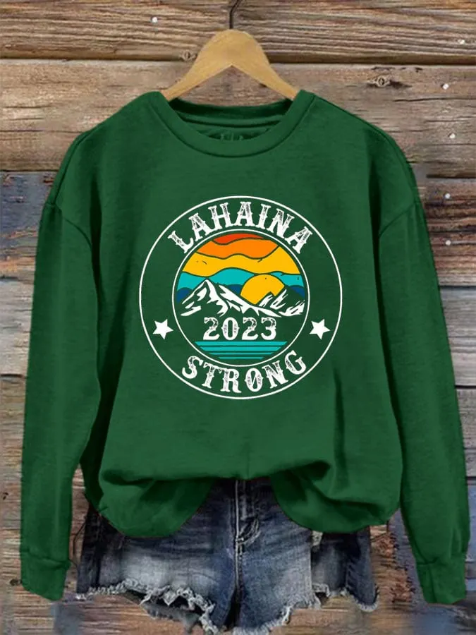 Women's Lahaina Strong Print Sweatshirt