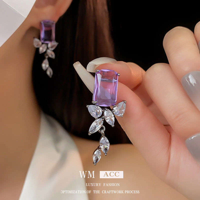 Fashion Droplet Geometric Alloy Electroplating Earrings