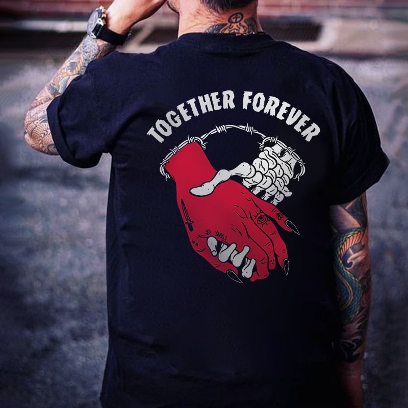 Together Forever Printed Men's Casual T-shirt -  