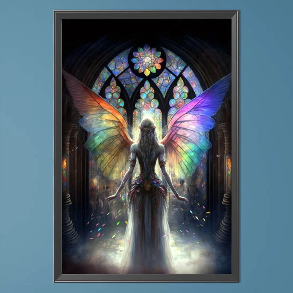 Partial AB Diamond Painting - Full Round Drill - Angel Girl(Canvas|45*65cm)