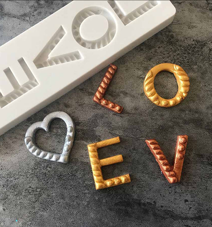 LOVE Letters Silicone Fondant Mould For Anniversary Wedding Cake Decoration