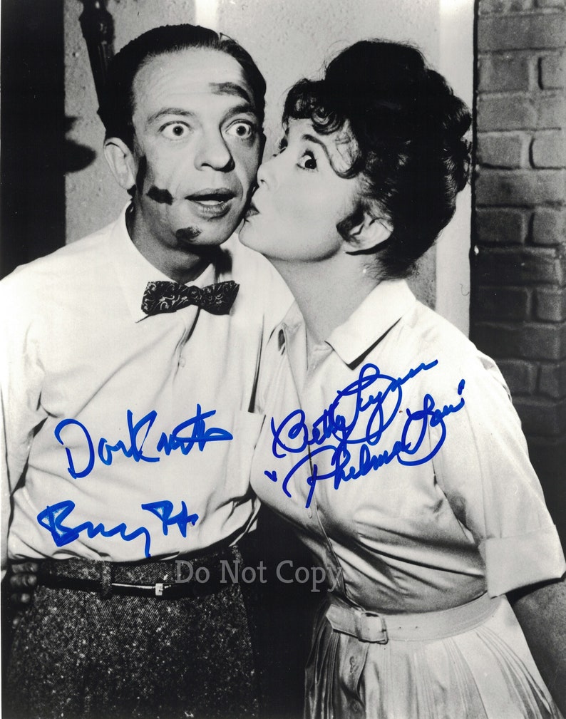 Betty Lynn & Don Knotts Signed Photo Poster painting 8X10 rp Autographed Picture The Andy Griffith Show