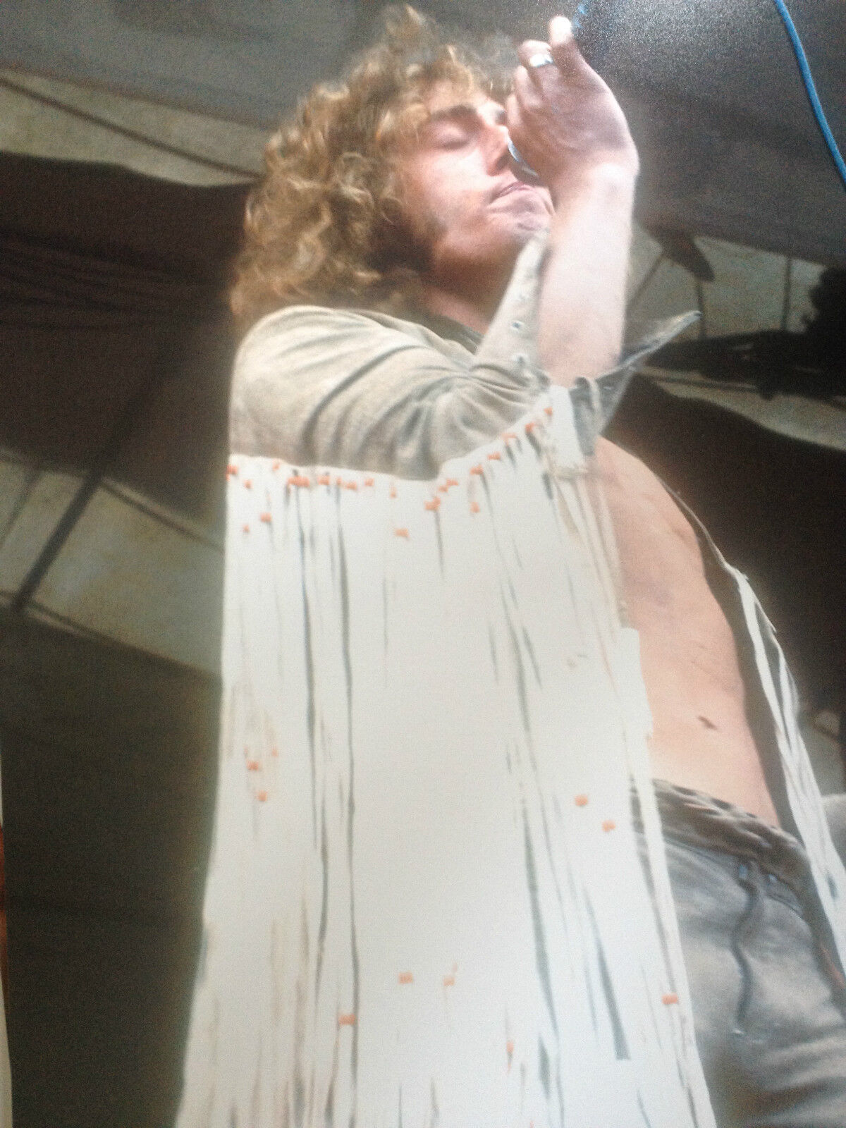 ROGER DALTRY - THE WHO FRONTMAN - SUPER COLOUR IN CONCERT Photo Poster paintingGRAPH