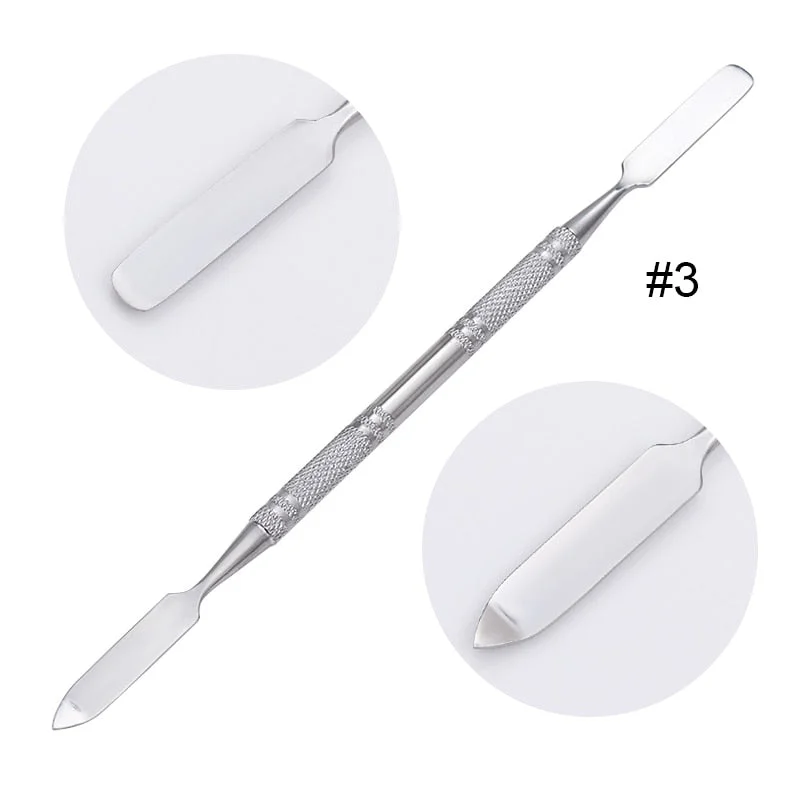 8 Style Colorful Cuticle Pusher Tweezer Nails Pusher Tools Cuticle Trimmer Dead Skin UV Gel Polish Stainless Steel Clean Tools-Nail Inspo
