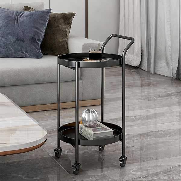GLVEE Nordic Portable Small Coffee Table Cart